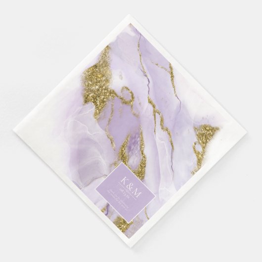 Lux Inktlavendel Abstract ID990 Servet (Hoek)