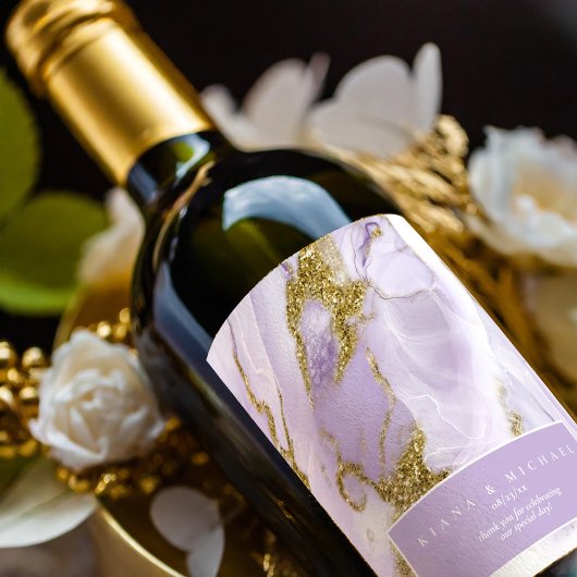 Lux Inktlavendel Abstract ID990 Wijn Etiket