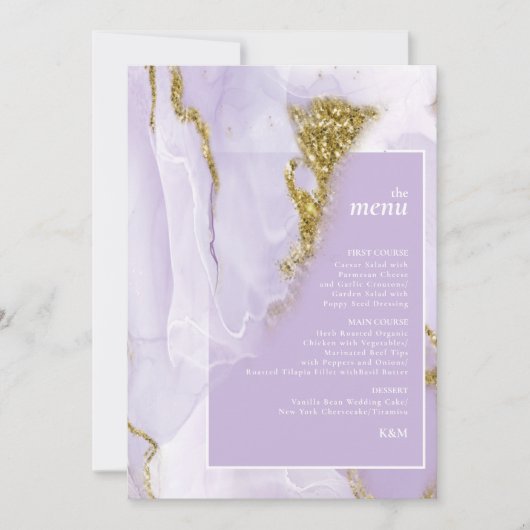 Lux Inktlavendel Abstract Menu ID990 (Voorkant)