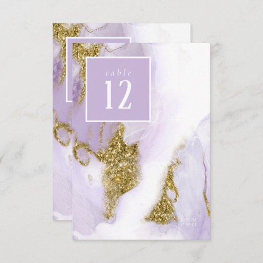 Lux Inktlavendel Abstract Tafelnummer ID990 (Voorkant / Achterkant)