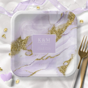 Lux Inktlavendel Abstract WHT ID990 Papieren Bordje