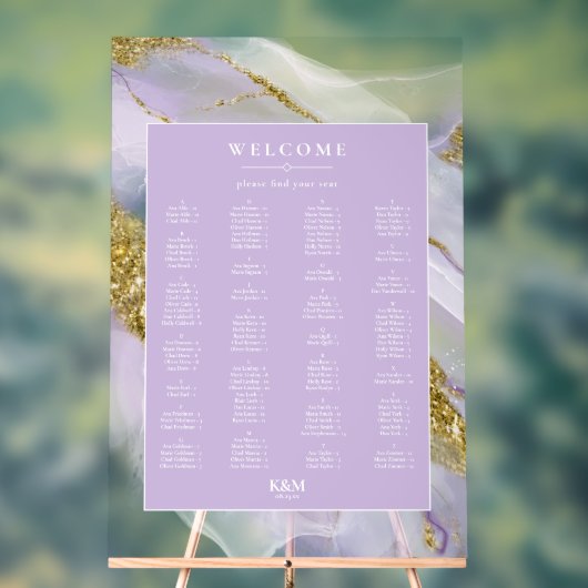 Lux Inktlavendel Abstracte Zitkaart ID990 Acryl Bord (Neutraal)