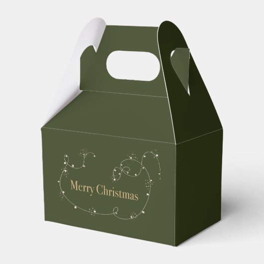 Lux Kerst slee-rit lichten op groen Bedankdoosjes (Voorkant Zijde)