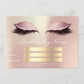 Lux Lashes roze Rose Gold Makeup Certificate Gift1 (Voorkant)