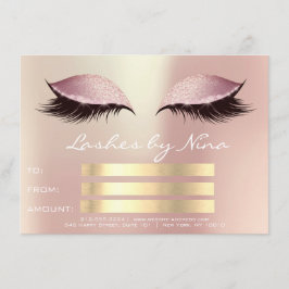 Lux Lashes roze Rose Gold Makeup Certificate Gift1