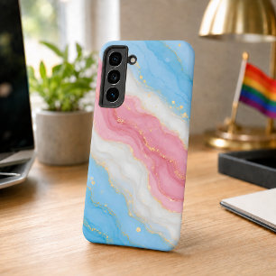 Lux Marmer Trans Pride Kleuren Samsung Galaxy Hoesje