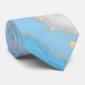 Lux Marmer Trans Pride Kleuren Stropdas (Opgerold)