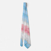 Lux Marmer Trans Pride Kleuren Stropdas (Achterkant)
