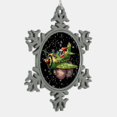 Lux-mas Tin Sneeuwvlok Ornament (Links)