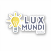 Lux Mundi (Light of the Word) Bijbelse Sticker (Voorkant)