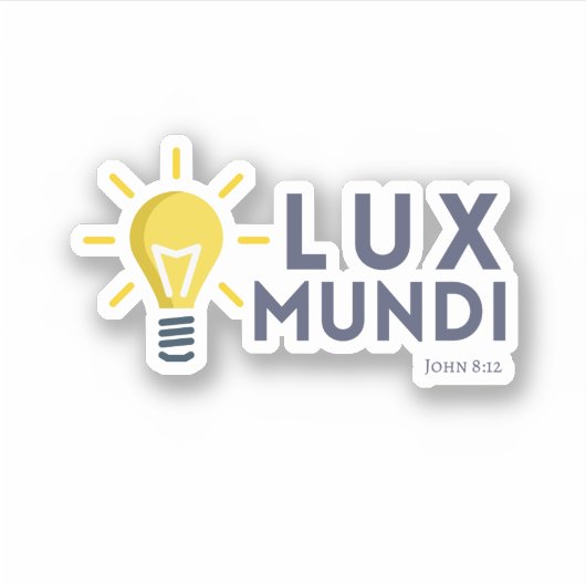 Lux Mundi (Light of the Word) Bijbelse Sticker (Voorkant)