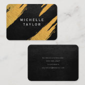 Lux Nepgoud Kunstzinnige Markeringen Leerprint Visitekaartje (Voorkant / Achterkant)