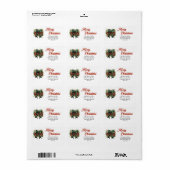 Lux overdadige krans met groen en goud lint etiket (Full Sheet)