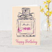 Lux Parfumfles mode aquarel verjaardag Kaart (Gele Bloem)