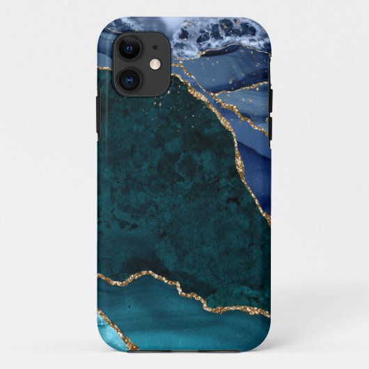 Lux Peacock Agate & Gold Case-Mate iPhone Case (Achterkant)