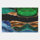 Lux Peacock Agate & Gold Inpakpapier Vel (Voorkant 3)