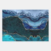 Lux Peacock Agate & Gold Inpakpapier Vel (Voorkant)