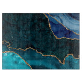 Lux Peacock Agate & Gold Snijplank (Voorkant)