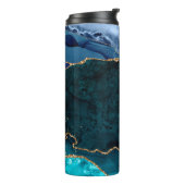 Lux Peacock Agate & Gold Thermosbeker (Gedraaid links)