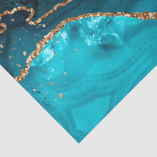 Lux Peacock Agate & Gold Tissuepapier (Detail)