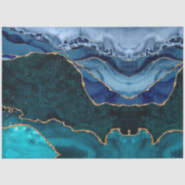 Lux Peacock Agate & Gold Tissuepapier