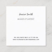 Lux roos goud lippen glitterijkalligrafie liefde vierkante visitekaartje (Achterkant)