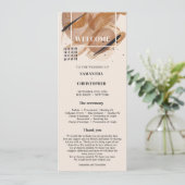 Lux roos gouden glitter koperen tinten roestig Pro Programmakaart (Staand voorkant)