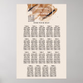 Lux roos gouden glitter koperen tinten waterverf poster (Voorkant)