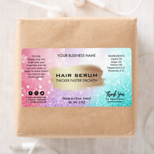 Lux Shimmer Cotton Snoep Hair Serum Labels (Insitu)