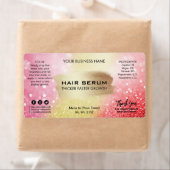 Lux Shimmer Pink Gold Red Hair Serum Labels (Insitu)