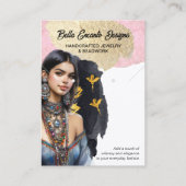 Lux Sieraden en Oorbel Display Kaart Visitekaartje (Voorkant)