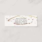 Lux Splatter Rood Wit Mini Visitekaartje (Achterkant)