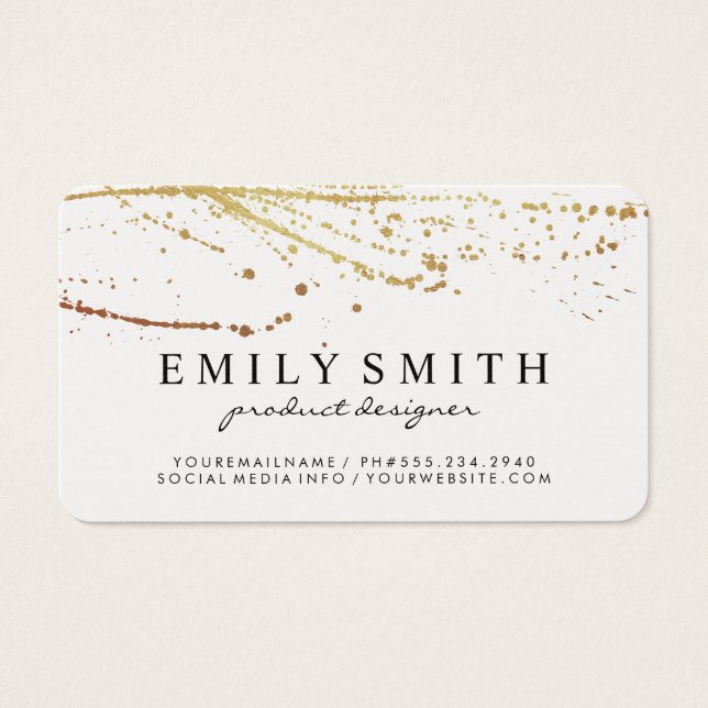 Lux Splatter Visitekaartje (Voorkant)