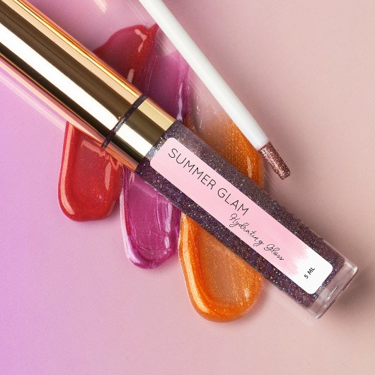 Lux Stroke Lip Gloss Cosmetische Wit Etiket Labels