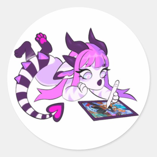 Lux-tekening Ronde Sticker (Voorkant)