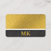 Lux Texture and Gold Speck | Monogram Visitekaartje (Voorkant)