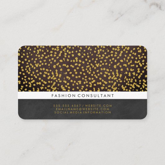 Lux Texture and Gold Speck Pattern II Visitekaartje (Achterkant)