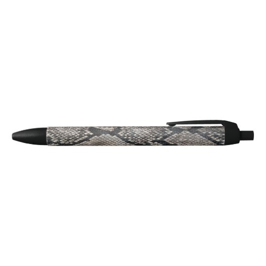 Lux Trendy Python Snake Skin Rich Elegante Mode Zwarte Inkt Pen (Bovenkant)