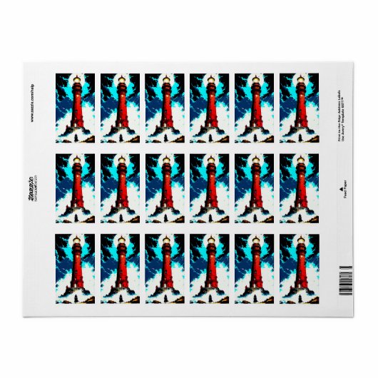 Lux vigilans etiket (Full Sheet)