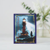 Lux vigilans uitnodiging briefkaart (Staand voorkant)