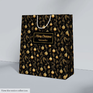Lux waterverf goud en zwart monogram cadeautas