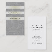 Lux White Gold Stripes met Swank Background Visitekaartje (Voorkant / Achterkant)