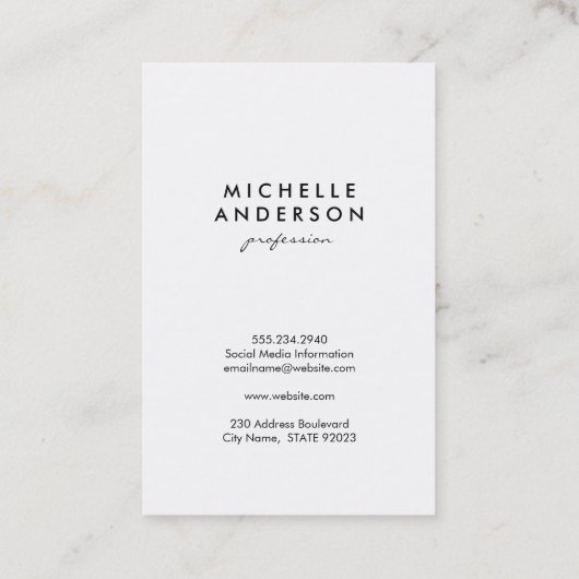 Lux White Gold Stripes met Swank Background Visitekaartje (Achterkant)