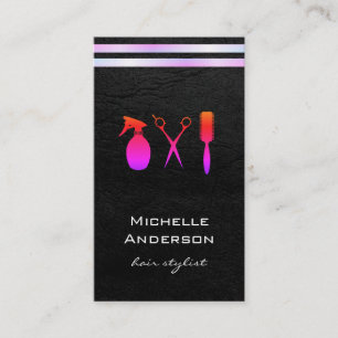 Lux White Stripes Ritzy Black Visitekaartje