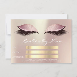 Lux Wimpers Roze Rose Goud Make-up Certificaat Cad