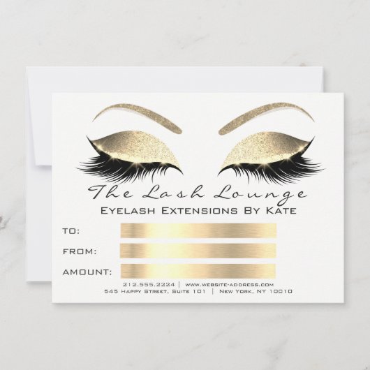 Lux Wimpers Wit Zwart Goud Make-up Certificaat Cad (Voorkant)