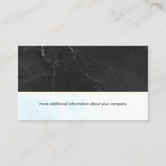 Lux | Zwarte marmer Visitekaartje (Achterkant)