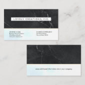 Lux | Zwarte marmer Visitekaartje (Voorkant / Achterkant)