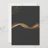 Luxe 25e verjaardag uitnodiging in glanzend goud (Achterkant)