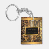 Luxe 2-in1 uniek houten Visitekaartje & Sleutelhanger (Voorkant Links)